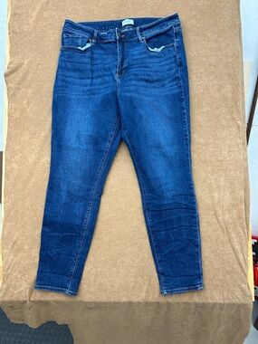 LOFT Dark Blue Skinny Stretch Jeans